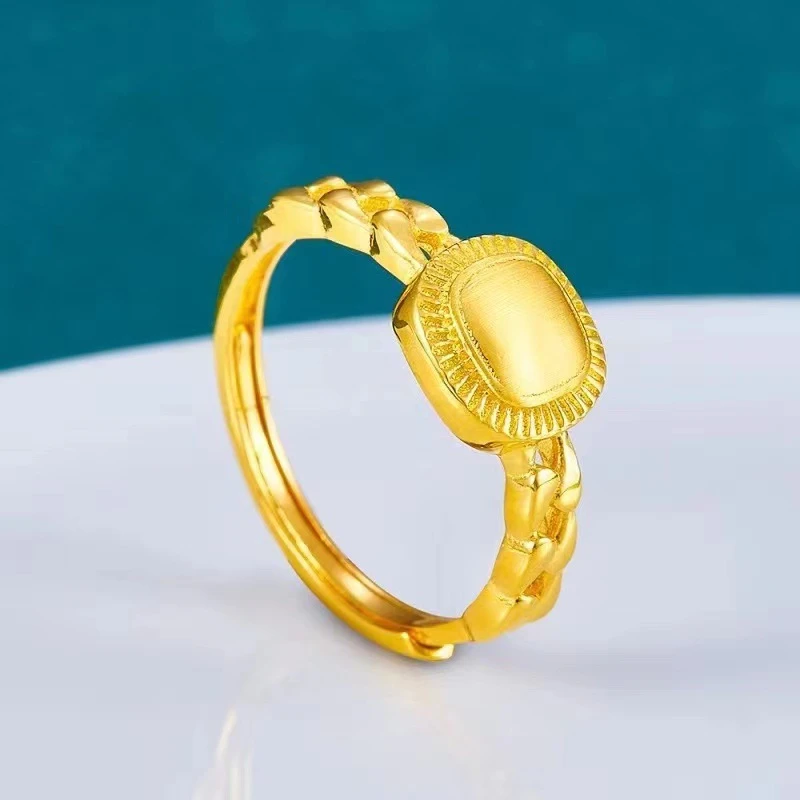 

Retro Luxury Ring for Women 14k Gold Color Ring Design Sense Retro Open Ring Wedding Engagement Fine Jewelry Gifts