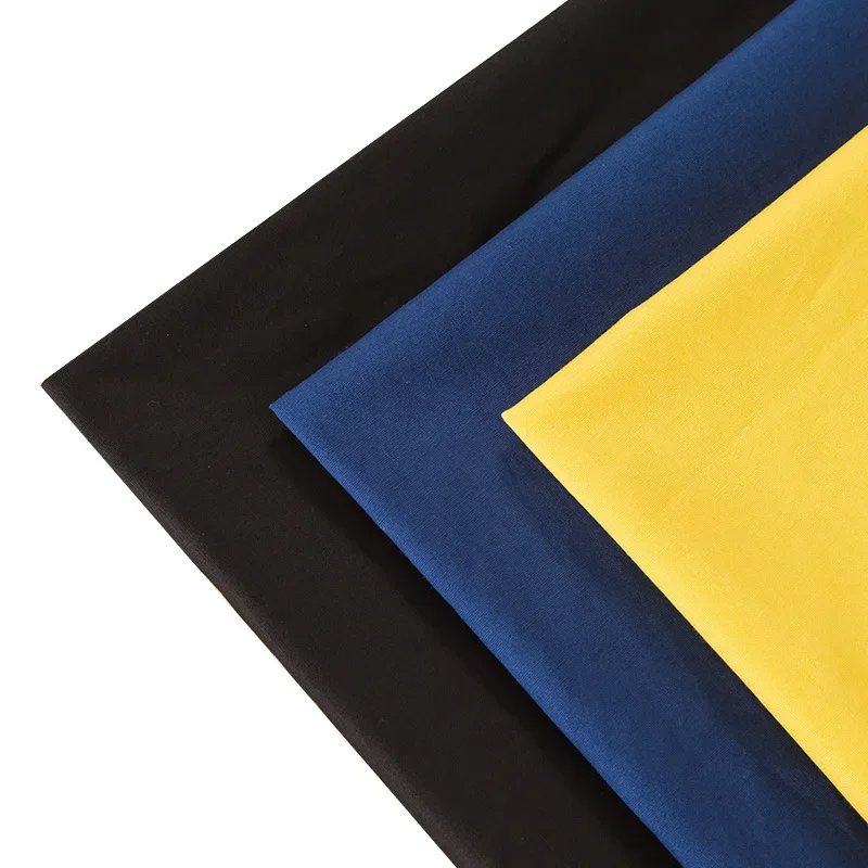 Pure Cotton Plain Weave Fabric 130g Full Process for Bags Clothing Home Use Sports Fabric Male Female Children Infant