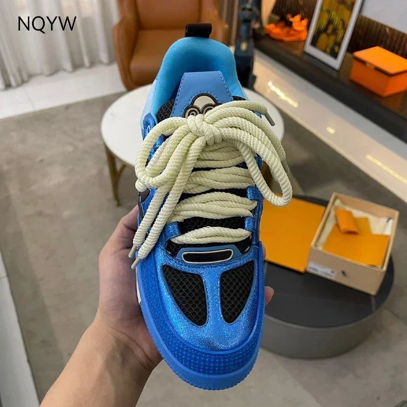 High-End Design 54 Top Version Men's Sneakers Color Matching Letters Thick Soled Women's Casual Mesh Breathable Board Shoes 3