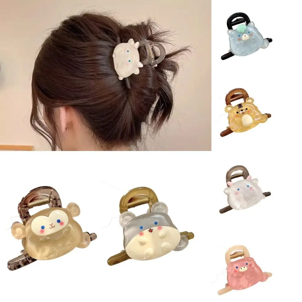 

Monkey Animal Claw Clip Cute Tiger Pig Ins Jelly Color Children
