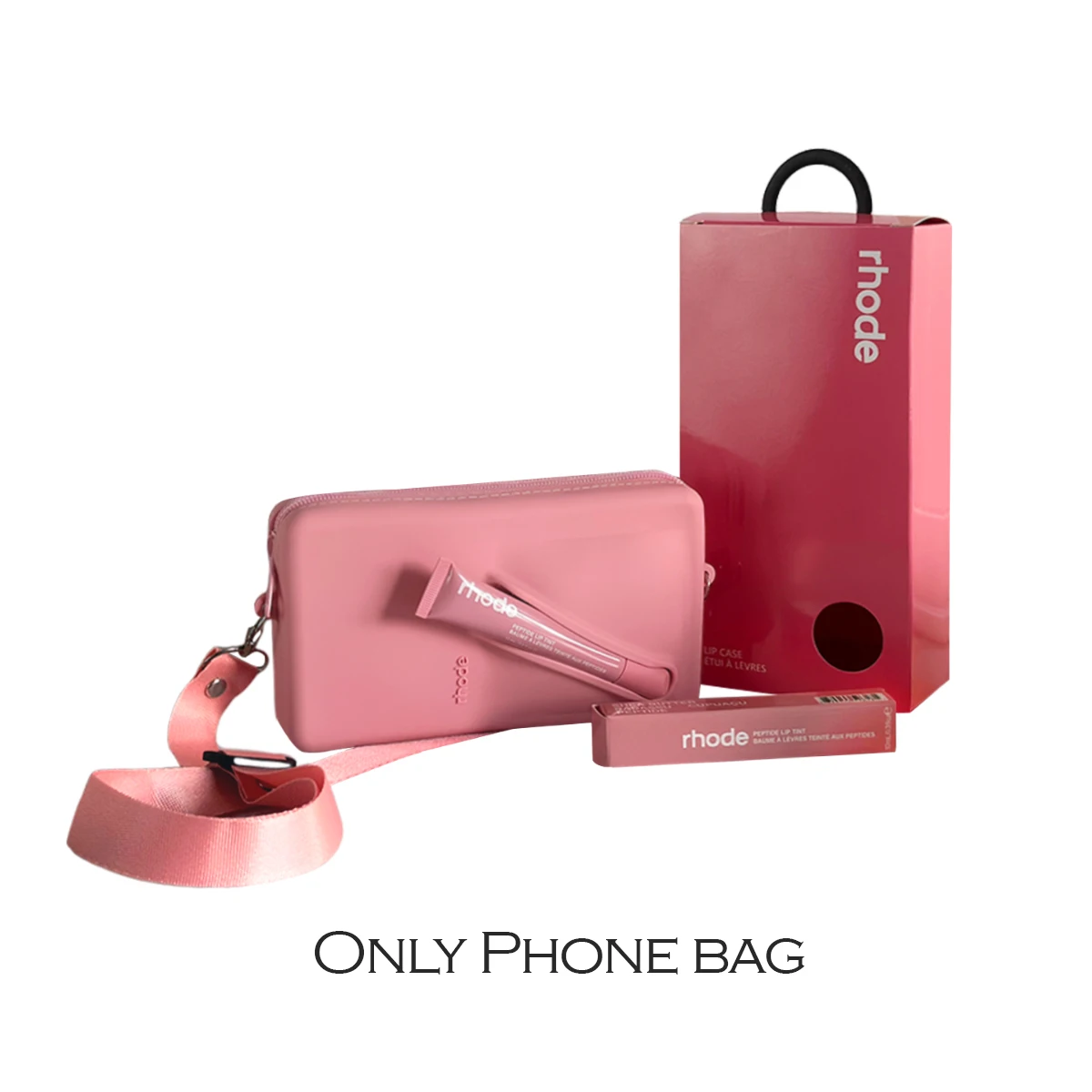 2pc Authentic Phone Bag Set + Earphone Bag Rhode Lip Glaze Holder