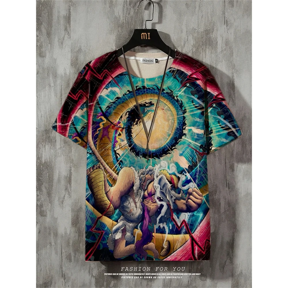 

Anime Men's T-Shirt Trend Fashion Street T-Shirt Hip-Hop Loose Short Sleeved Anime T Shirt For Men Clothing Casual Fashion Top