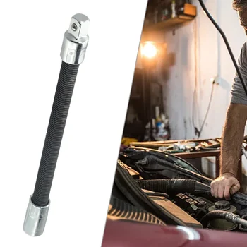1/4 3/8 1/2 Driver Extension Rod Extension Rod Adapter Flexible Long Socket Metal Shaft Conversion Head Ratchet Wrench