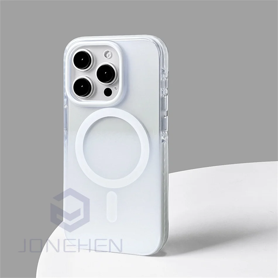 Luxury Gradient Shockproof Magnetic Cover with Premium Matte Finish - Magsafe Wireless Charging Compatible Case