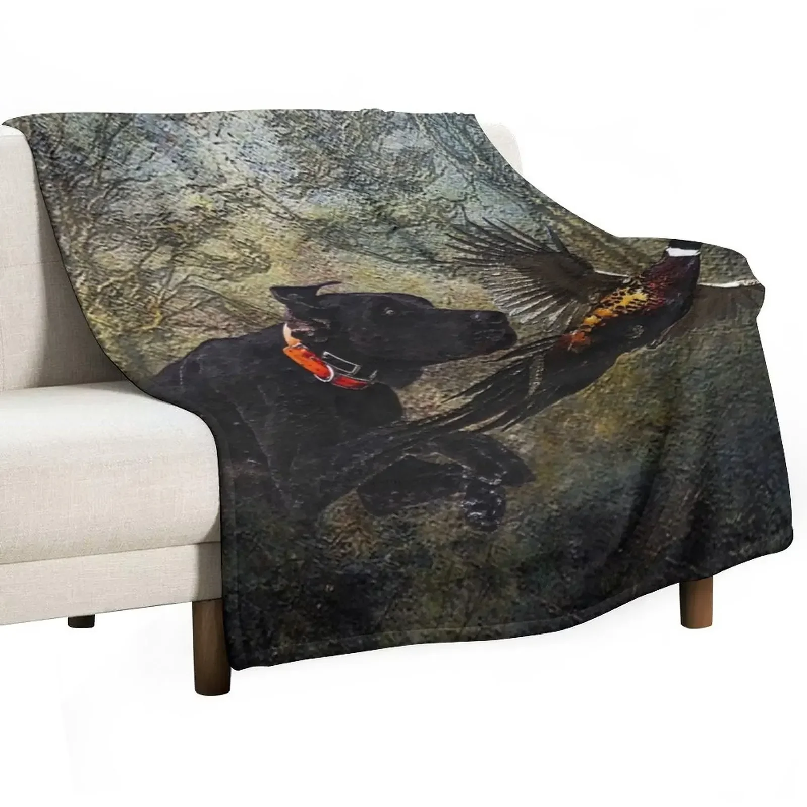 

GSP , Hunting pheasant Throw Blanket Multi-Purpose Thermal Furry Blankets