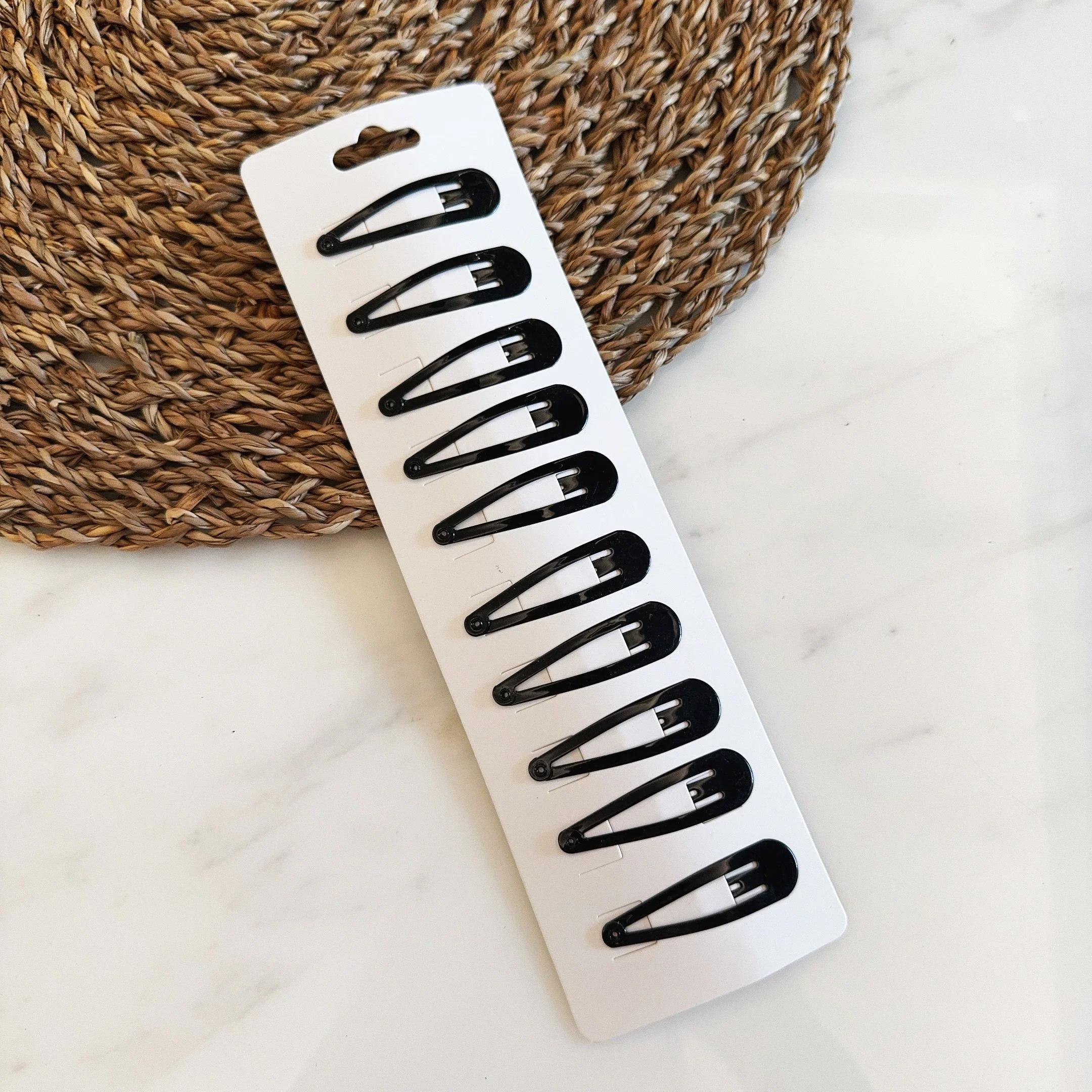 Wholesale 10/20/50/100pcs/set Women Black Waterdrop Shape Basic Alloy Hair Clips BB hairpins Barrettes Fashion Accessories 2031