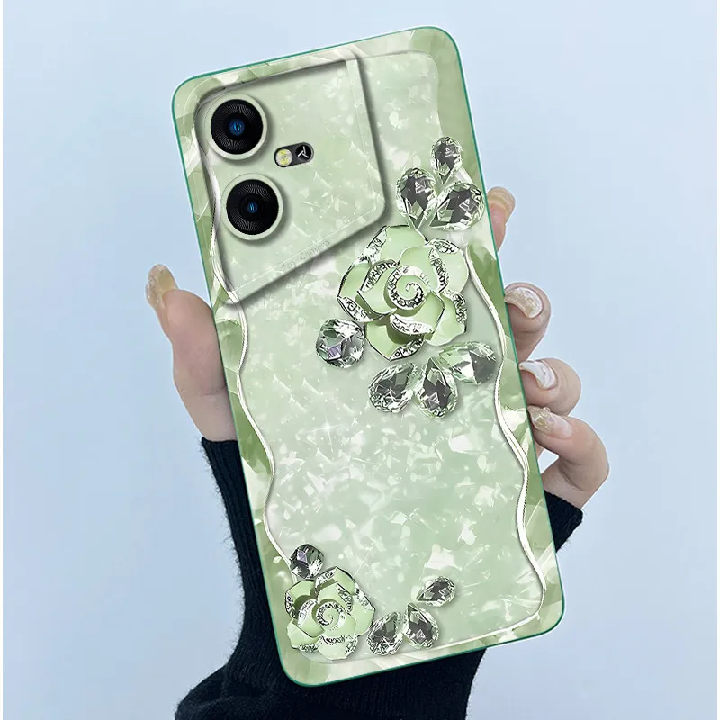 Floral Oil Painting Soft Silicone Phone Case - Fashion Simplicity Design