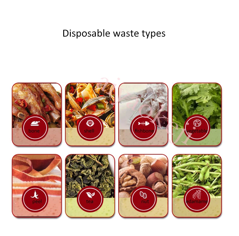 Description Picture 3 of itemHousehold Garbage Disposal Crusher Kitchen Food Waste Disposer Remote Control Food Residue Grinder