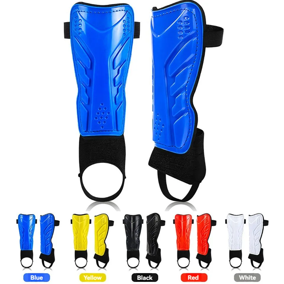 1Pair Soccer Leg Guards with Ankle Calf Guards Shin Pads Knee Pads Double-Thickness Anti-Impact Anti-Fracture Foot Protection