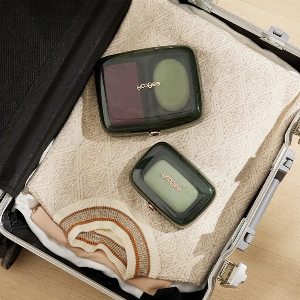 New Transparent Portable Soap Storage Box Waterproof Sealed Soap Container with Cover Camping Travel Soap Dish