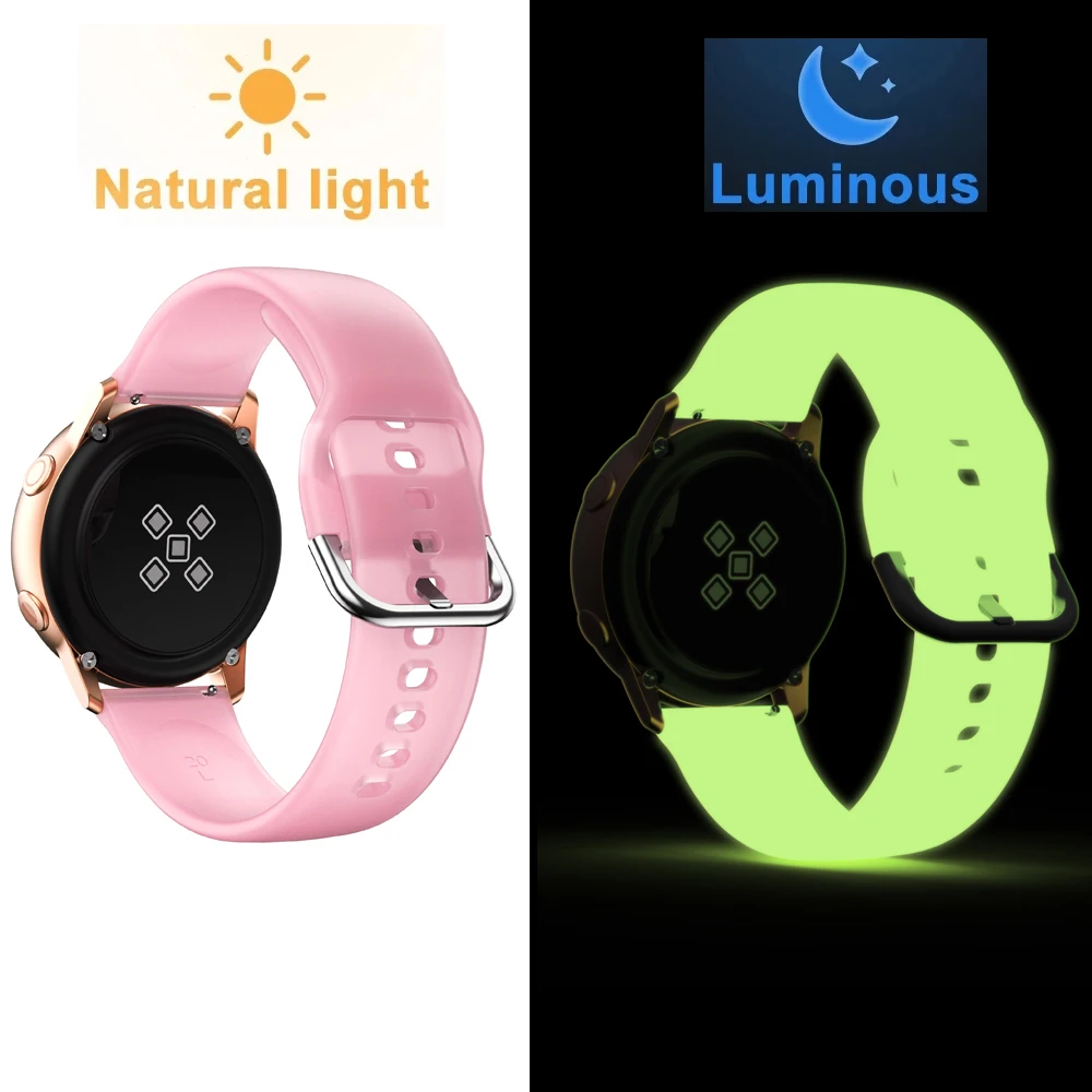 Luminous Glowing 20mm Watch Band Wristband Bracelet