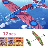 12 Pcs DIY Hand Gliding Small Plane Model Foam Plane Random Color Children'S Educational Toy Baby Growth Recording Accessories 1