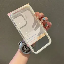 Luxury Transparent Candy Phone Case - Clear Shockproof Bumper Cover - iPhone 12 Pro Max (WHITE)