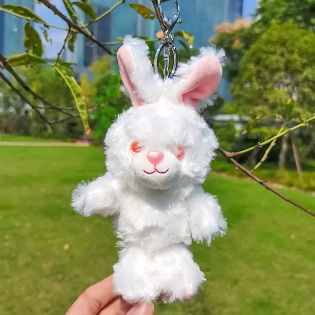 Biplut Bunny Keychain Super Soft Faux Plush Lovely Rabbit Doll