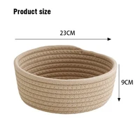 Nordic Cotton Rope Storage Baskets Woven Desktop Sundries Kids Toys Organizer Box Baby Dirty Clothes Laundry Basket Hamper 1PS 6