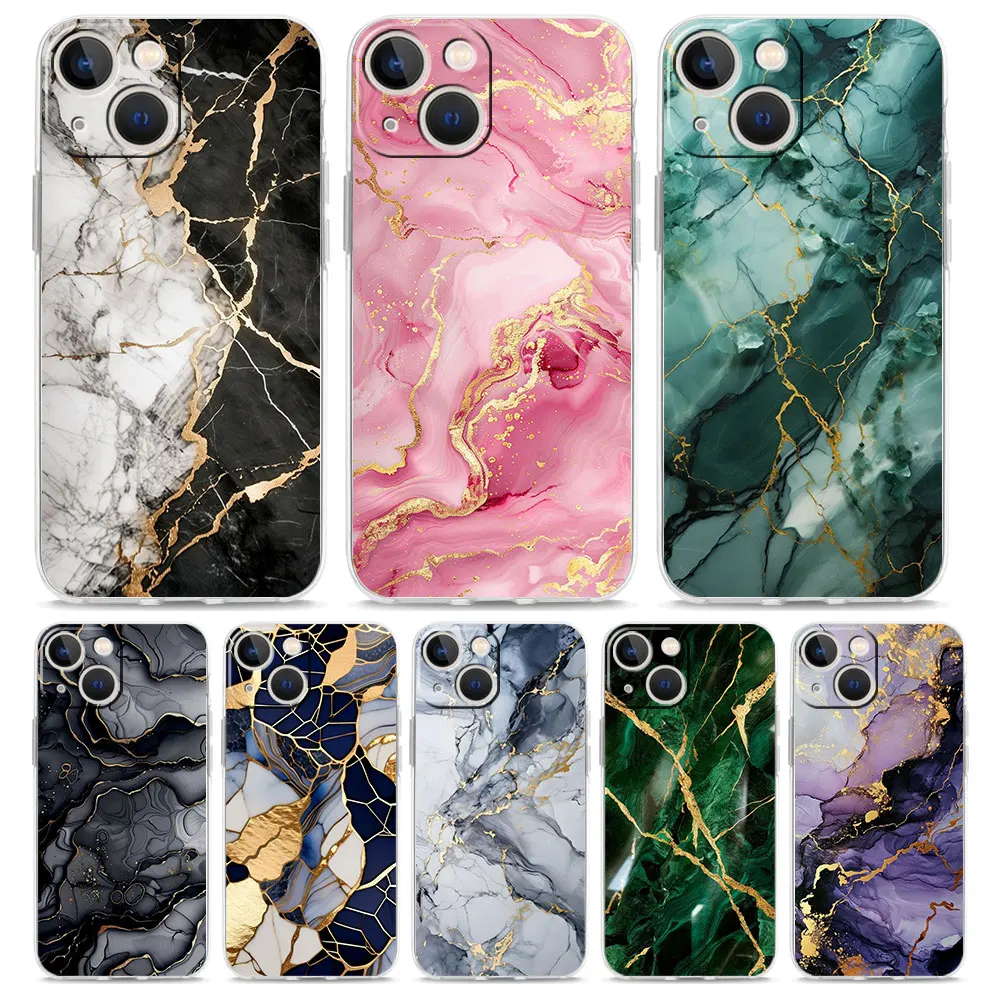 Watercolor Marble Soft Phone Case Cover