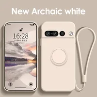 For google pixel 6a 6 pro 6 case magnetic ring holder liquid silicone funda For googe pixel7 pixel 6 a pro coque protector cove 1
