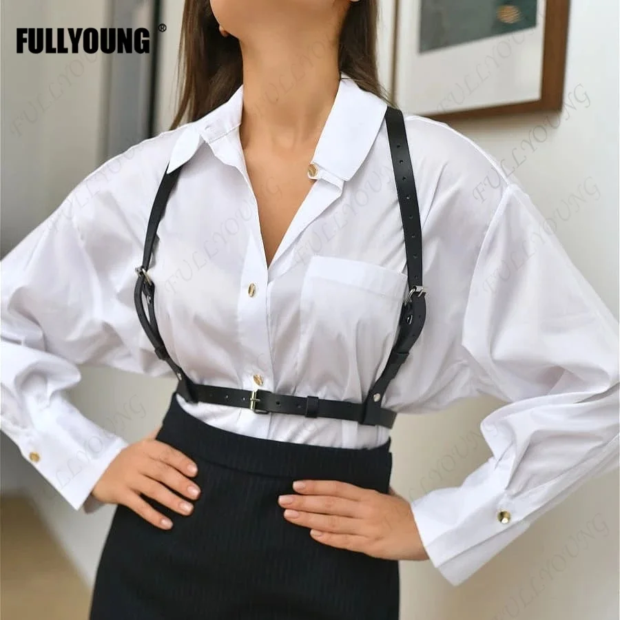 Frauen Harness Zubehör Knechtschaft Strumpf Gürtel Hohe Qualität Luxus  Leder Hosenträger Körper Bondage Bh Käfig Lingerie Strap Gürtel - AliExpress