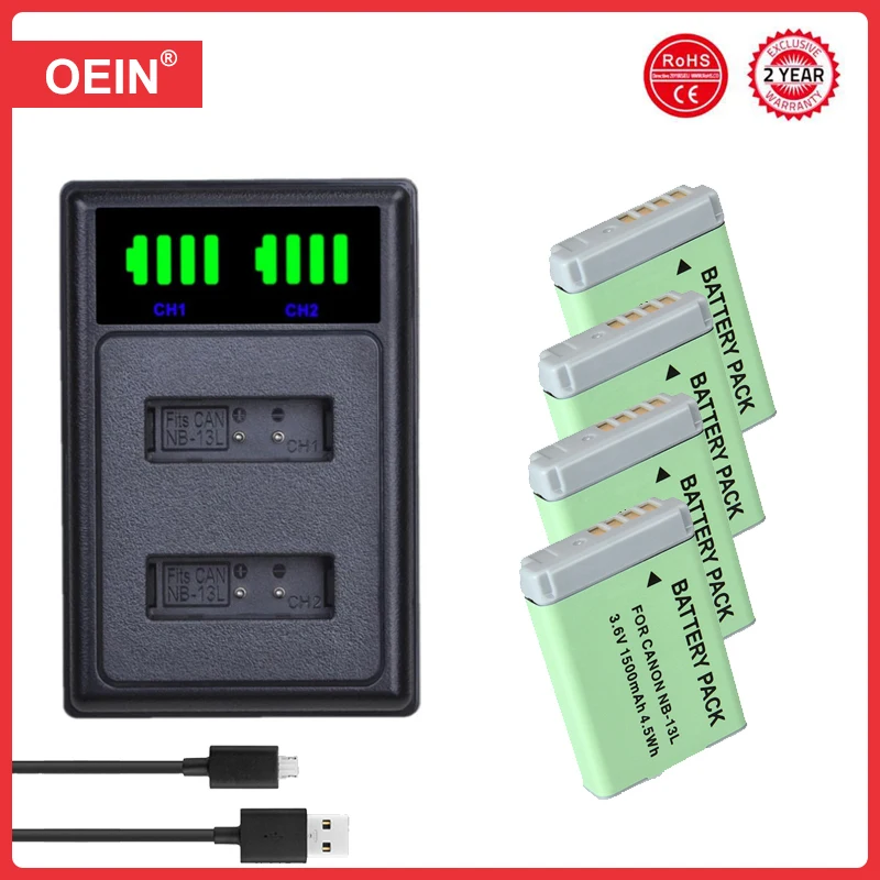 Nb-13L Batteria Nb13L Per Canon Powershot G5X, G7X, G9X, G7X Mark Ii, Sx620 Hs, Sx720 Hs, Sx730 Hs, G9X Mark Ii, Sx740 Hs