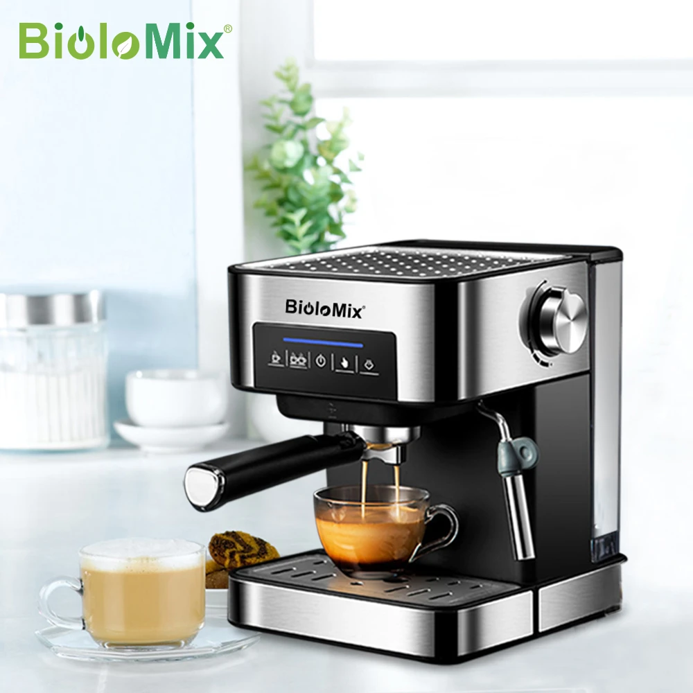 Cafetera Eléctrica Estilo Italiano, Máquina de Café de 20 Bar, Incluye Espumador Leche, de Integrado, Expreso, Capuchino, Café Latte|Cafeteras| - AliExpress