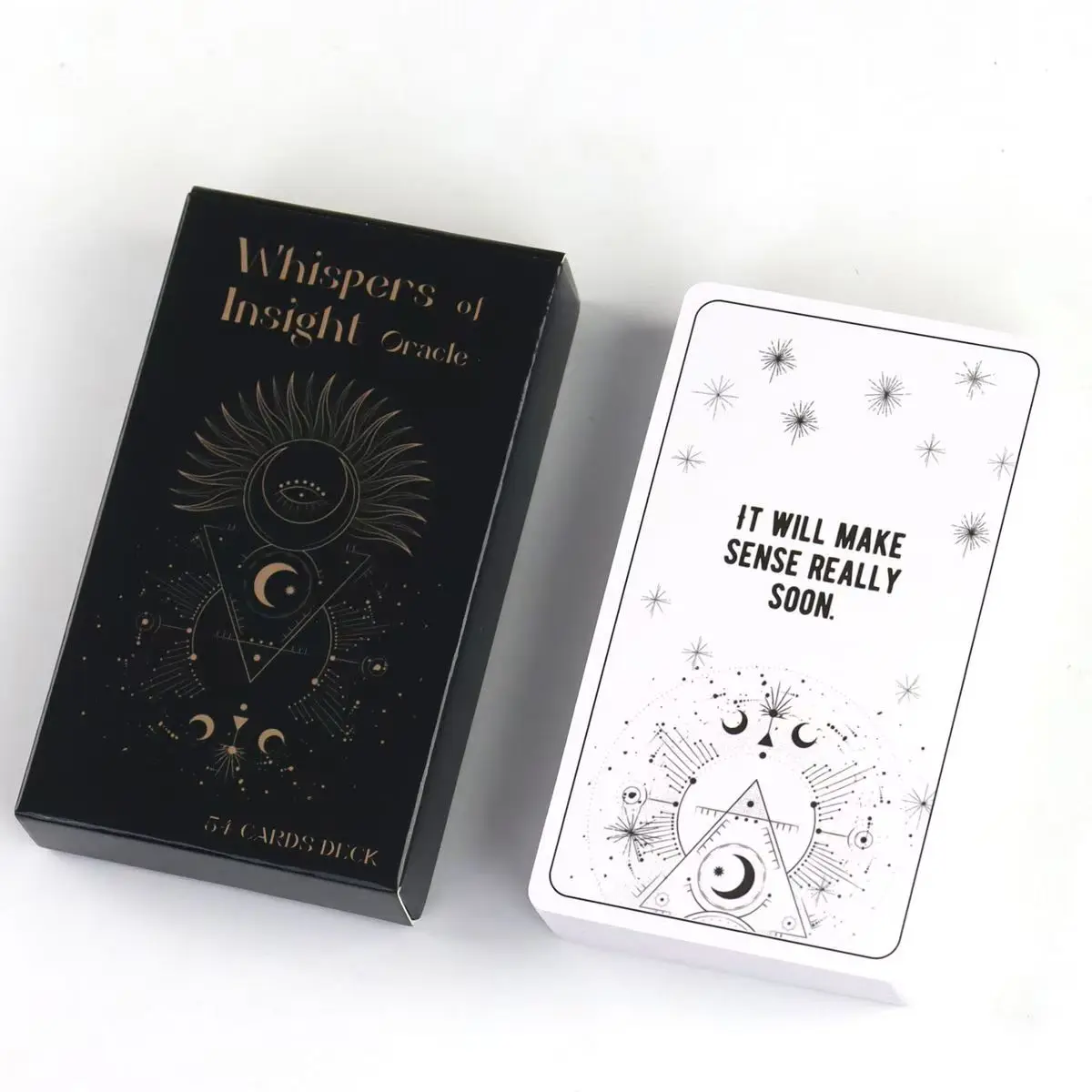 Whispers of Insight 10.3*6cm-Why Oracle Deck 54 Inspirational Answers Explore Hidden Meanings Behind Life's Challenges Angel Oracle Cards Tarot Cards