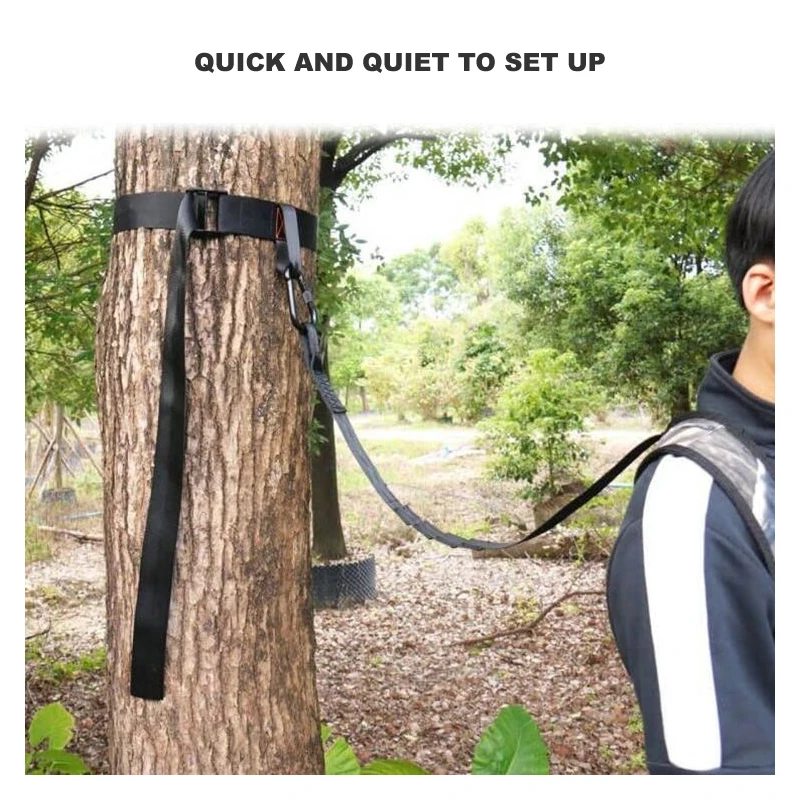Outdoors Safety Nylon Treestand Strap Fall Proof Hunting Protection Tree Belt Quick Connect Safety Harness Climbing Hunting