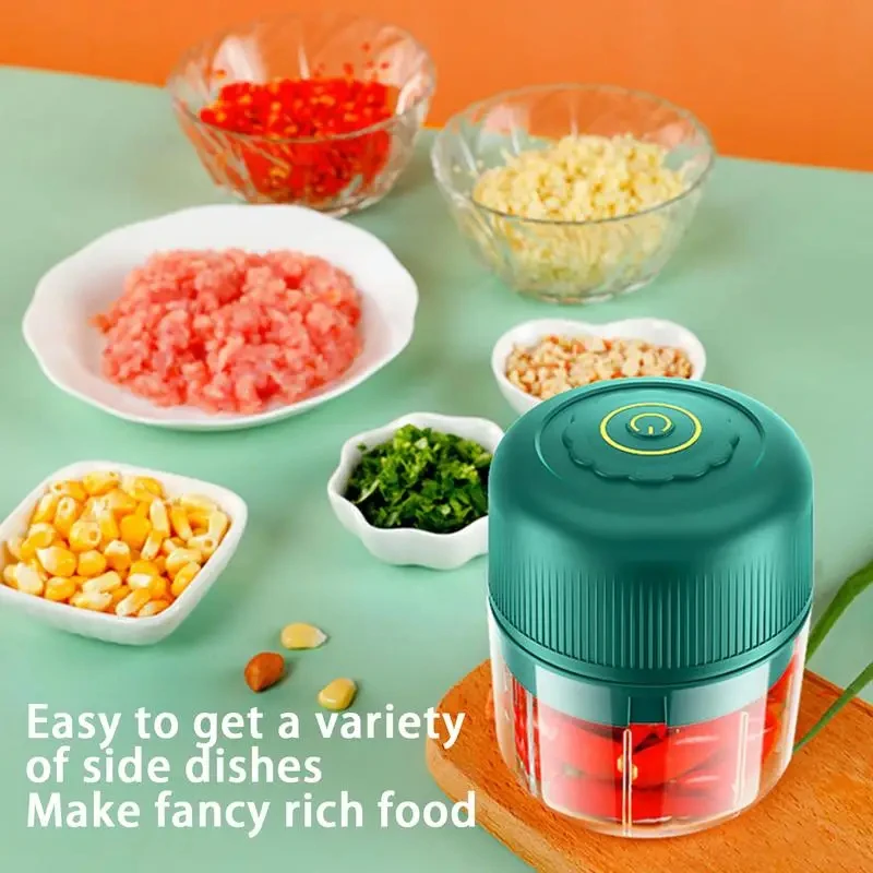 Electric Garlic Grinder Portable Chopper Multi Function Electric Garlic Masher Kitchen Food Shredder Mini Garlic Vegetable Chopr 3