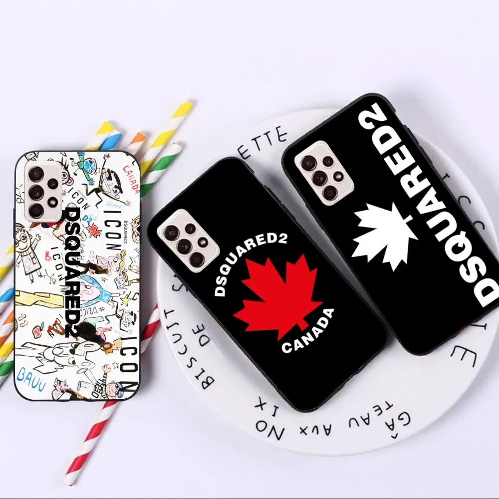 Custodia Per Cellulare Fashion D-Dequared Per Samsung A91 A81 A73 A72 A71 A30S A20 A12 A13 A52 A53 4G 5G Cover Nera Funda