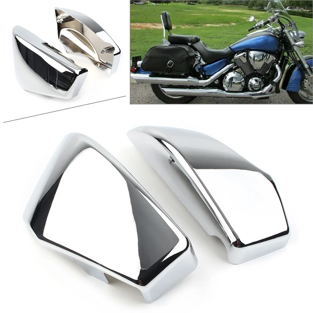 

1 пара, хромированные Чехлы для аккумуляторов мотоциклов Honda VTX1800 R/S/N/F/T 2002 2003 2004 2005 2006 2007 2008