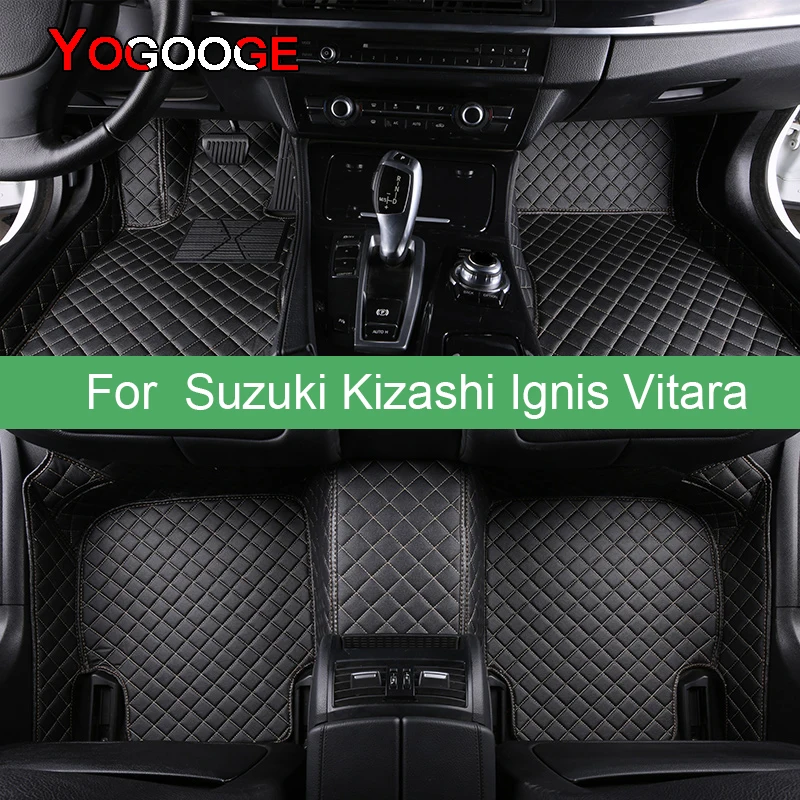 

YOGOOGE Car Floor Mats For Suzuki Vitara Kizashi Ignis Foot Coche Accessories Carpets