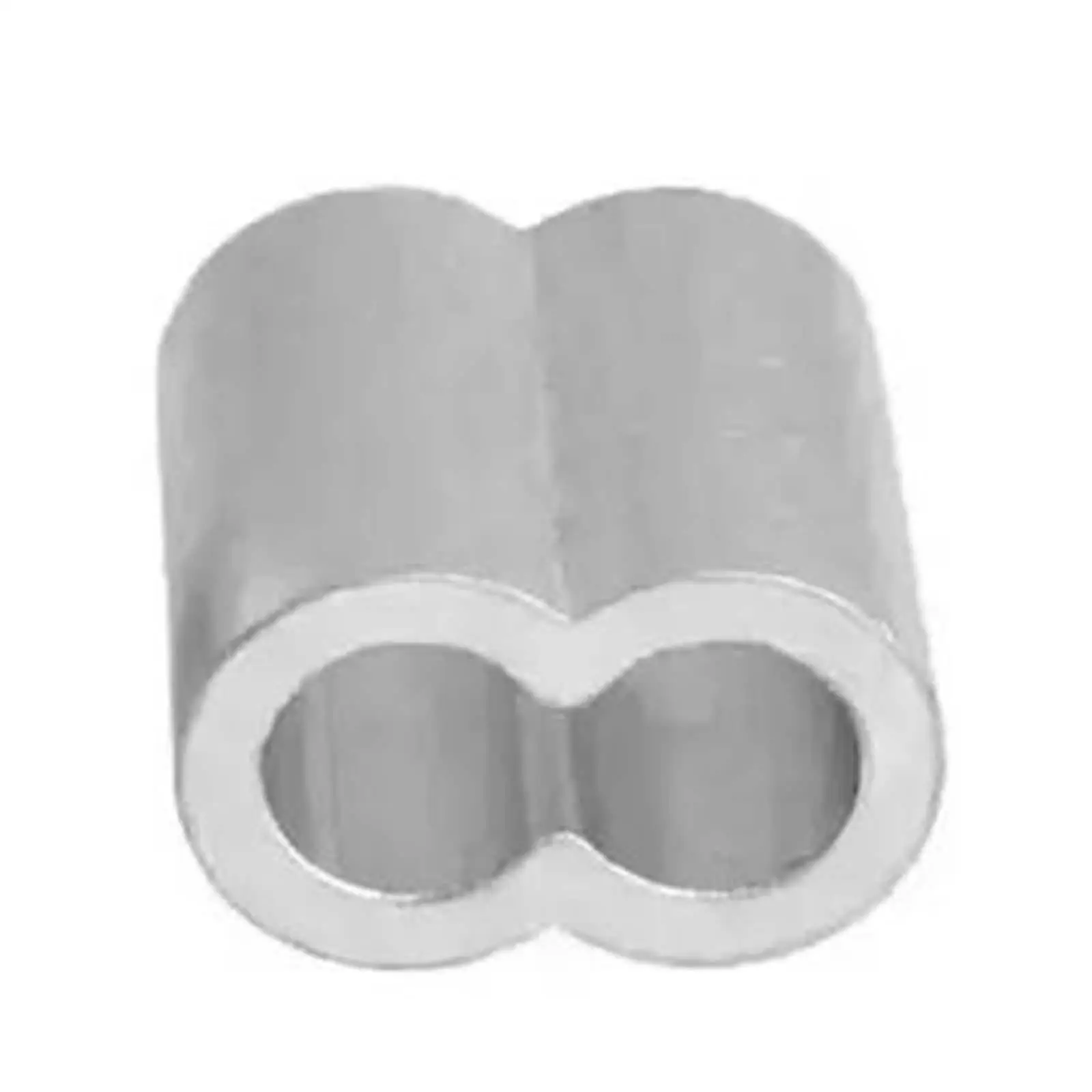 100Pcs Steel Wire Rope Aluminum Sleeve Lightweight Portable Practical Fittings Figure 8 Shaped Clip Steel Wire Rope Accessories