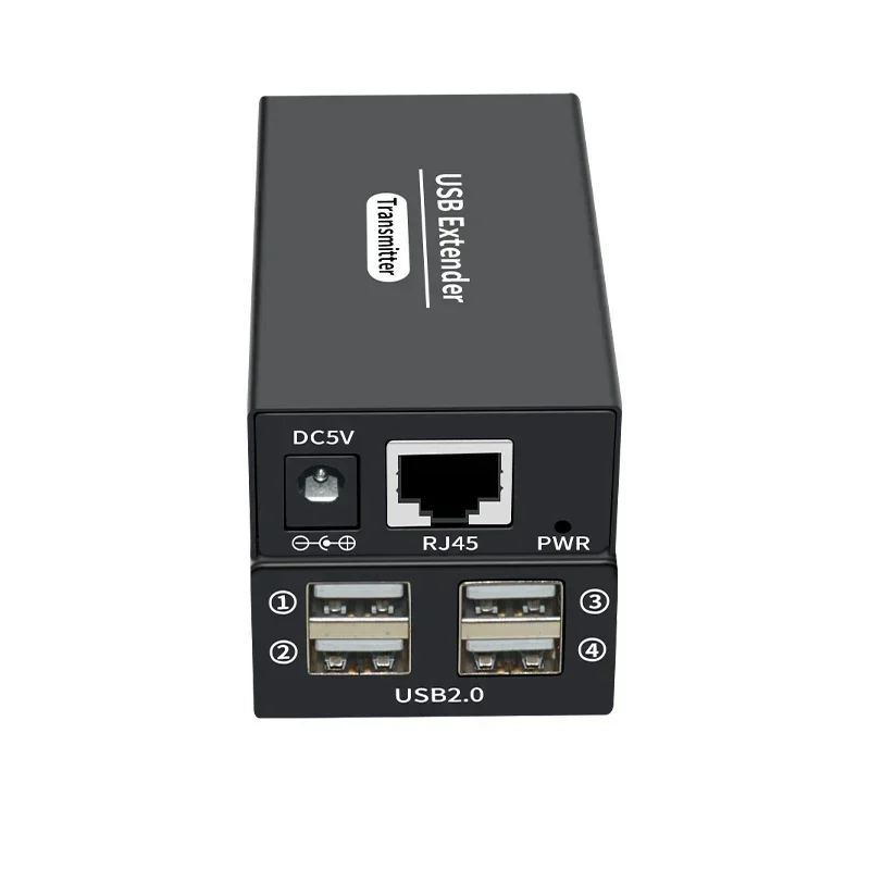 USB Extender Adapter 4 Ports USB 2.0 Hub Over Cat 6E/6 Ethernet UTP Extension RJ45 Network Cable 120M Transmitter and Receiver 4