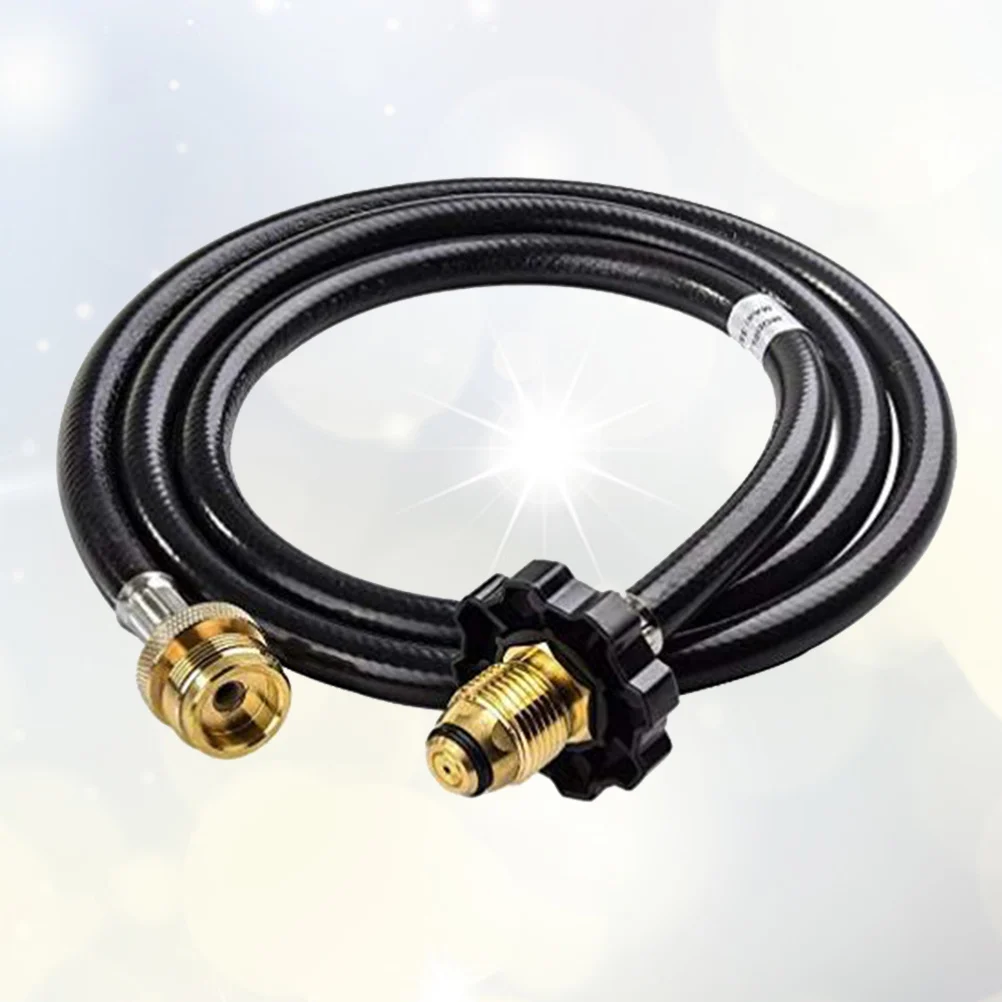 

Propane Refill Adapter Picnic Camping Stove Gas Hose Double Sided Adjustable Flat Tank Gas Pipe Adapter Hose 20LB 6 Feet Long