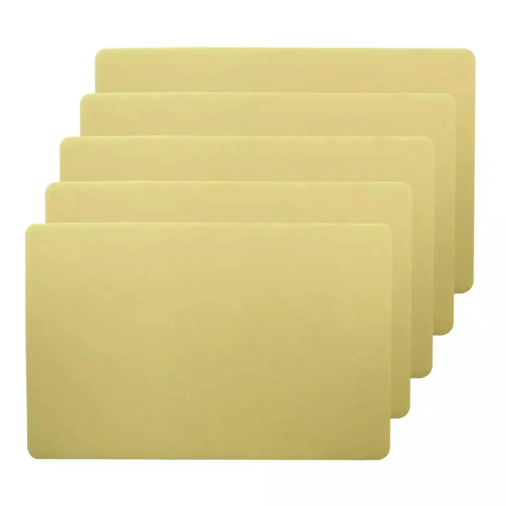 5Pcs Blank Tattoo Practice Skin Ink Free 3mm Thickness High Resilience Silicone Practice Skin for Liner Shader Yellow