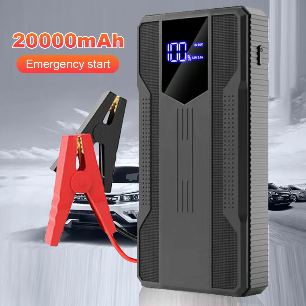 Multifunctional Power Bank 20000mAh Car Booster Charger Digital Display Car Starting Device with Light Emergency Booster 12V