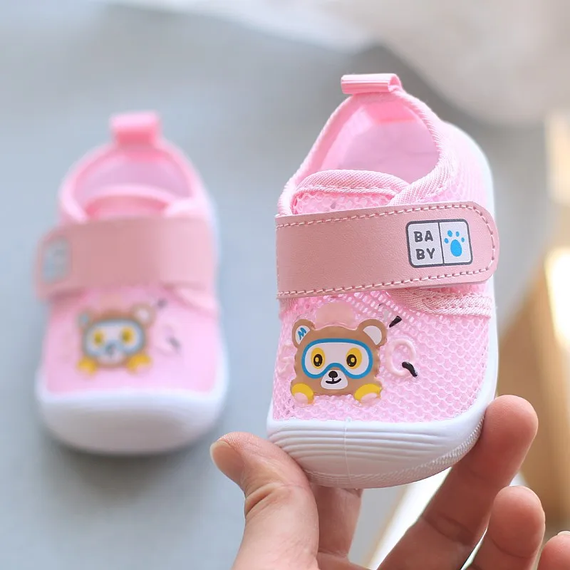 2024 Summer Baby Girl Boy Shoes First Walkers Breathable mesh shoes Soft Newborn Baby Shoes Cute Infant Toddler for Girls Boys 3