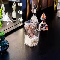 Acrylic Makeup Brush Holder Makeup Organizer Cosmetic Holder Pencil Lipstick Desk Container Table Transparent Makeup Storage Box 2