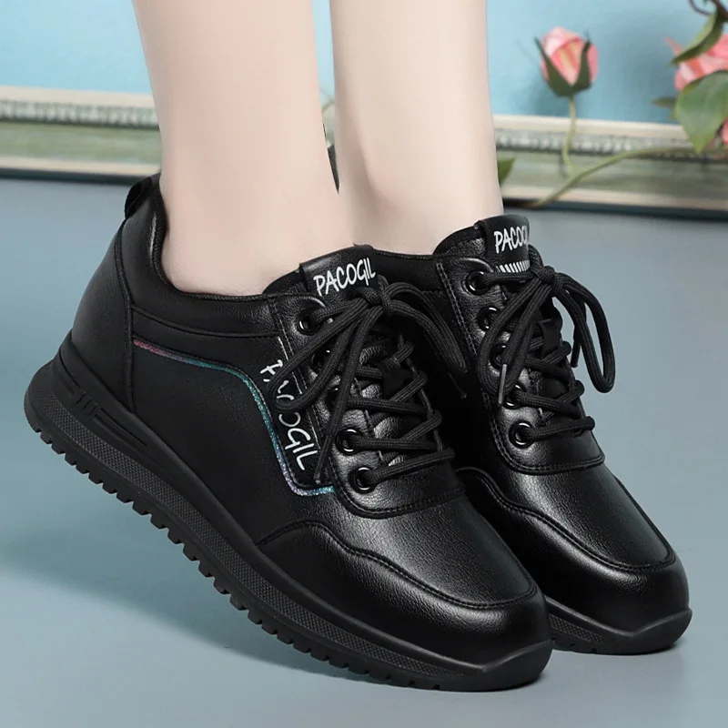 2024 Spring Autumn New Sports Shoes Women's Fashion Travel Leisure Soft Sole Middle-aged Elderly mother Shoes Chunky Causal 4