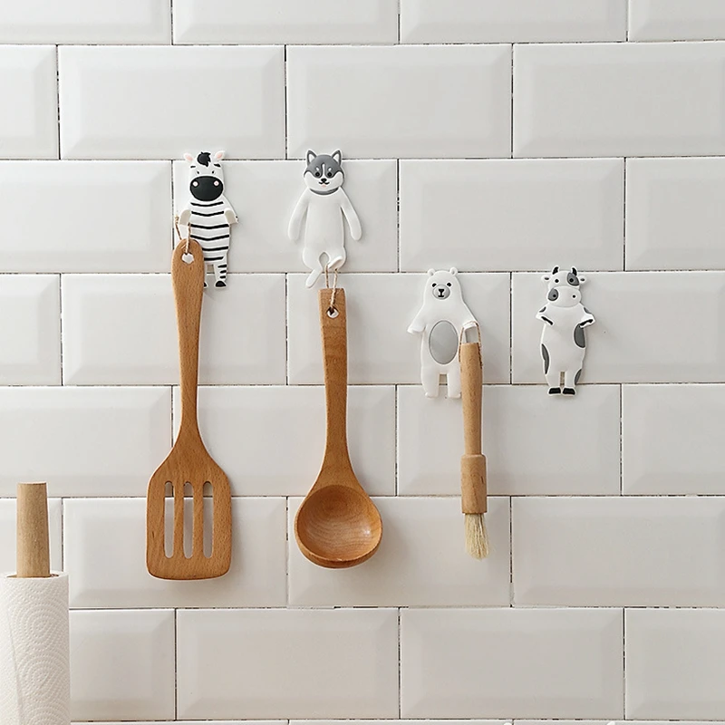 Creative Silicone Hook Cute Seamless Self-Adhesive Bedroom Door Hangers Punch-Free Hooks Key Umbrella Towel Rack Wal