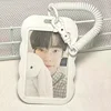 ABS Slide Kpop Photo Card Holder Anti-lost Keychain 3 Inch INS White Idol Protective Case Bag Bus Cards Sleeves Supplies 3