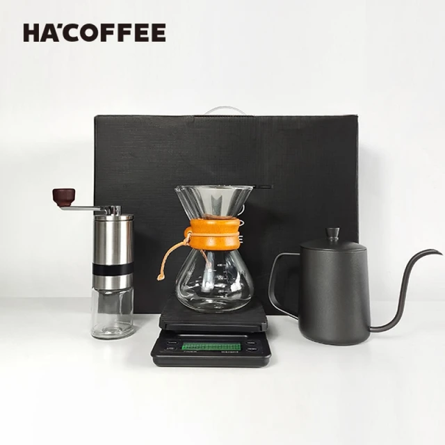 Portable Pour Over Coffee Maker Travel Set: Drip Kettle, Dripper