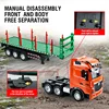 1:18 RC Wood Transporter Truck 9CH Semi Trailer With Sound Light Remote Control Detachable Body Engineering Vehicle Kids Toys 4