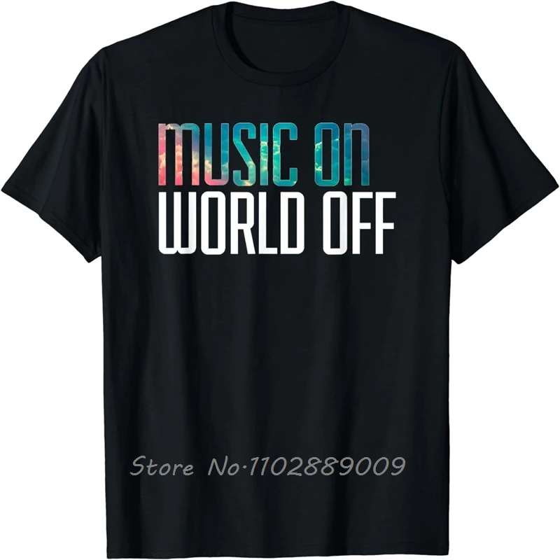 Music On, World Off: Unisex Oversized Cotton T-Shirt