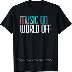 Music On, World Off: Unisex Oversized Cotton T - Shirt - S (Black)