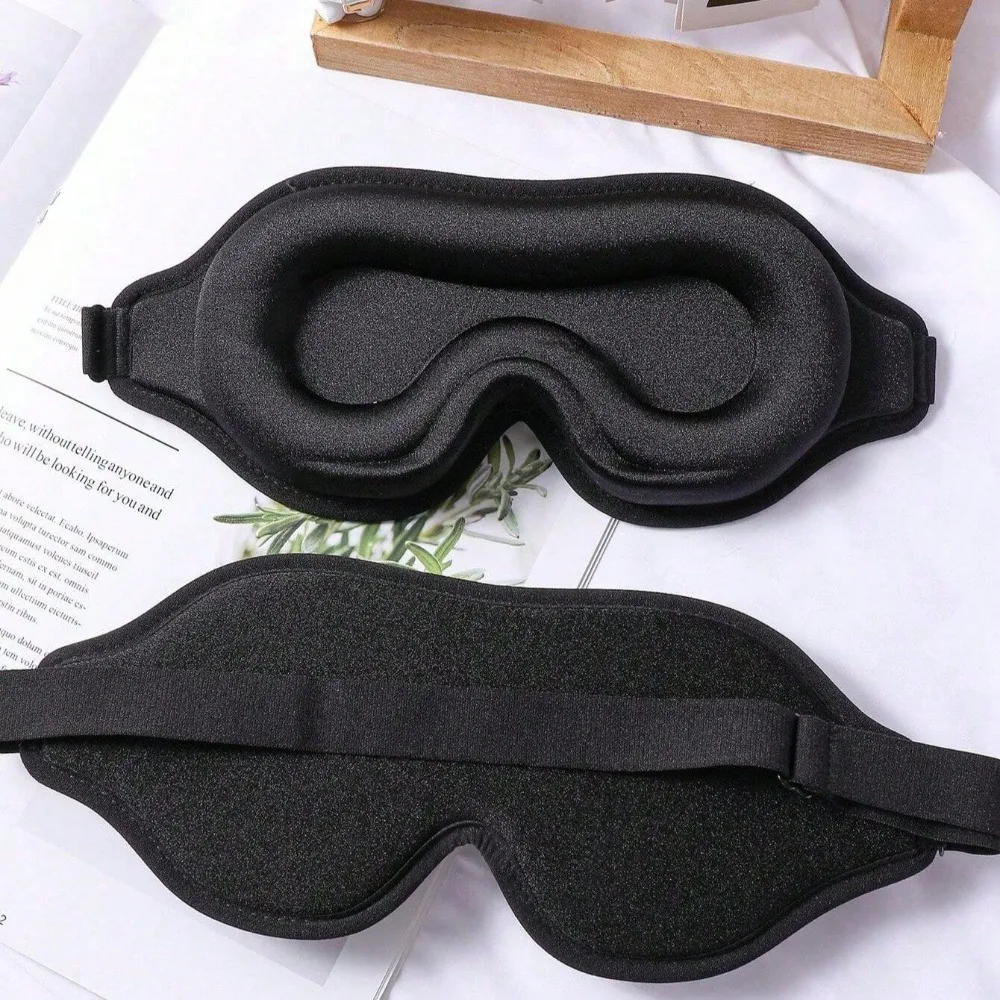 Breathable 3D Sleep Mask Adjustable Memory Cotton Blockout Light Eye Cover Soft Sleeping Aid Eye Mask Business Trip