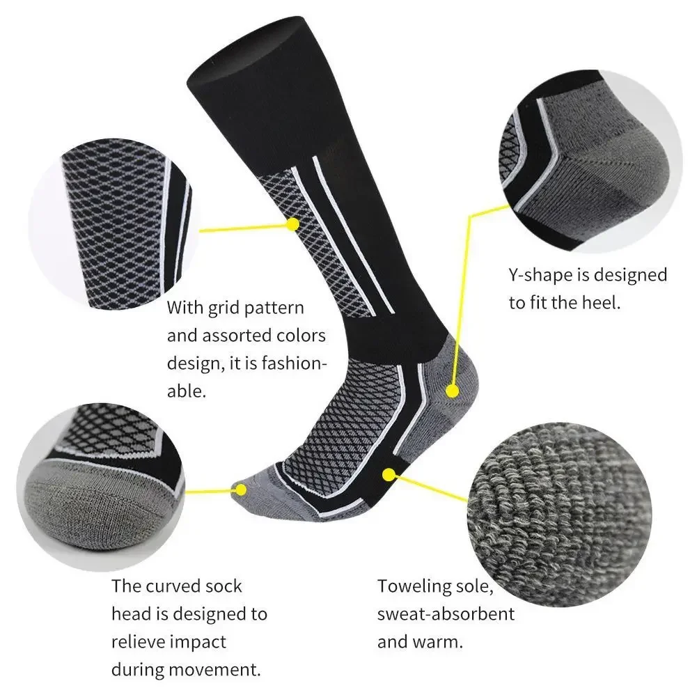 Ski Stockings 1 Pair Winter Warm Ski Stockings For Women Men Children Anti-Cold Skiing Outdoor High Sports