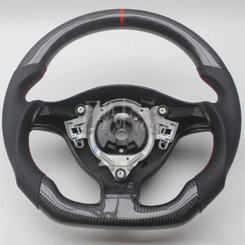 Replacement Real Carbon Fiber Steering Wheel with Leather for VW Volkswagen Golf 4 Mk4 GTI (1997–2002) and Bora.