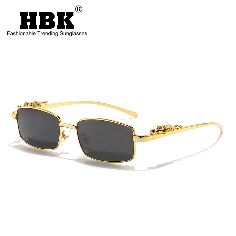 Fashion Vintage Cheetah Square Sunglasses Women Men Luxury Brand