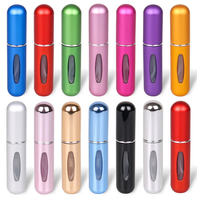 5/10/30/50pcs 5ml Portable Mini Refillable Perfume Bottle Spray Scent Pump Empty Cosmetic Container Atomizer Bottle Travel