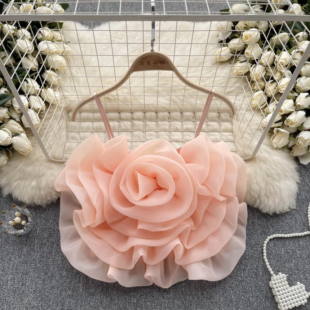 

Летняя Винтажная Майка с цветочным принтом и открытой спиной